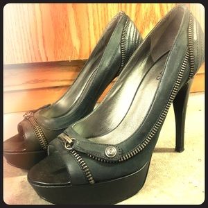 Guess Peep Toe Platform Heels